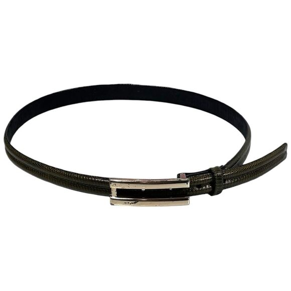 Cale Vintage Genuine Lizard Leather Green Belt Made in Spain women’s Size 32 - Picture 1 of 10